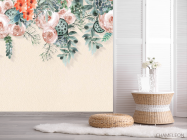 Фотошпалери акварельні квіти зі стелі - 2