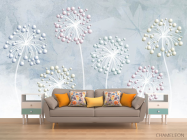 3д фотообои 3д одуванчики - 1