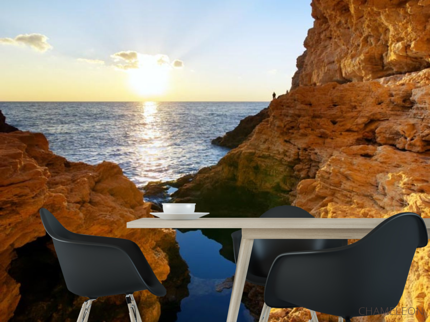 Фотошпалери скеля в морі - 1