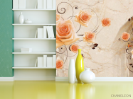 Фотошпалери Архітектура і троянди 3д - 3