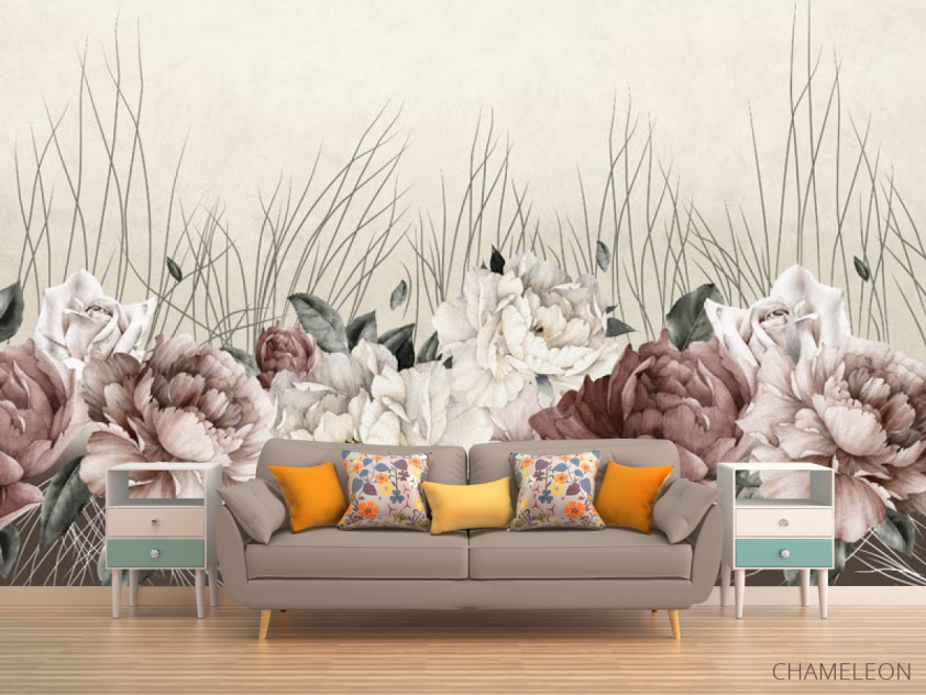 Фотообои Дизайнесркие пионы - 1