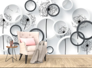 Фотообои Чб одуванчики - 4