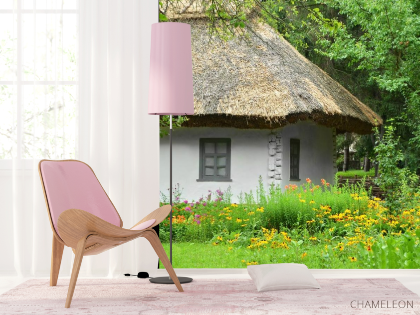 Фотошпалери будиночок з солом'яним дахом - 4