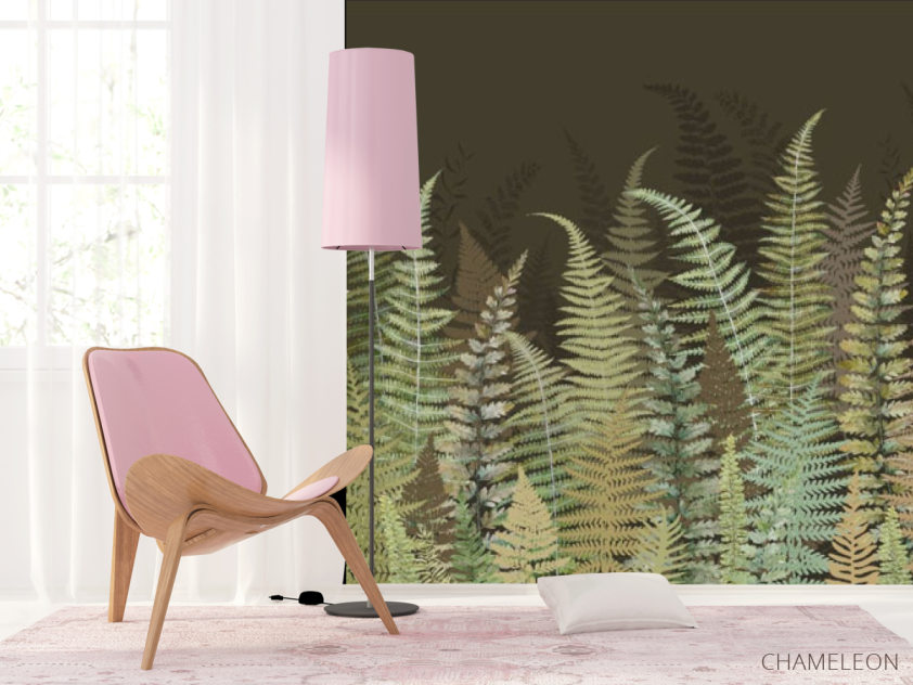Фотошпалери листя папороті зелені - 4