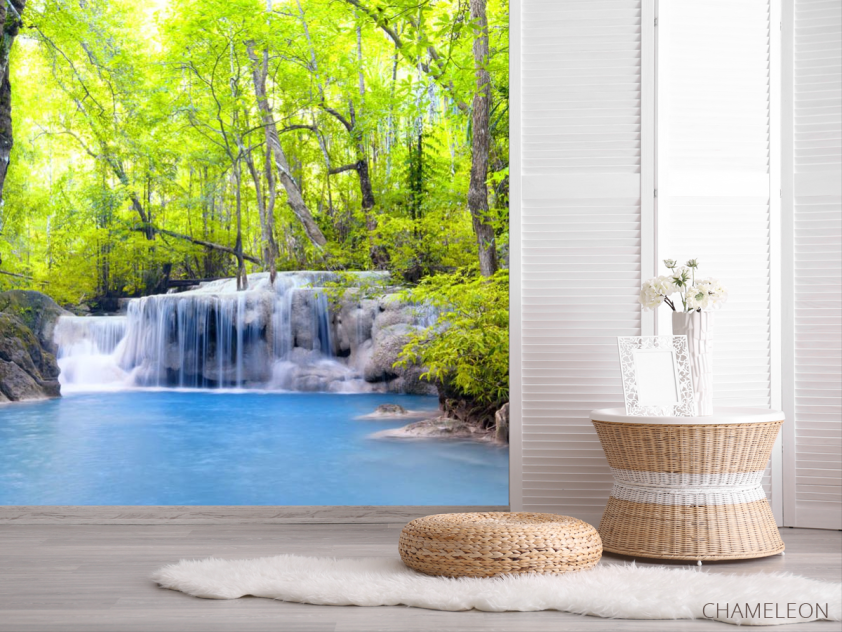 Фотошпалери Водоспад і дерева - 2