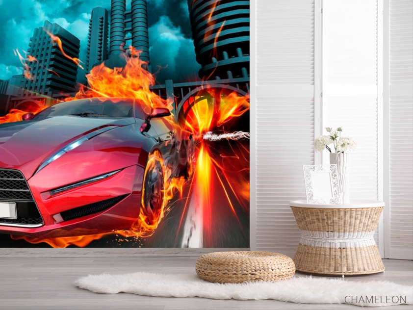 Фотошпалери Вогненний автомобіль - 2