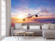 Фотообои самолёт и закат - 3