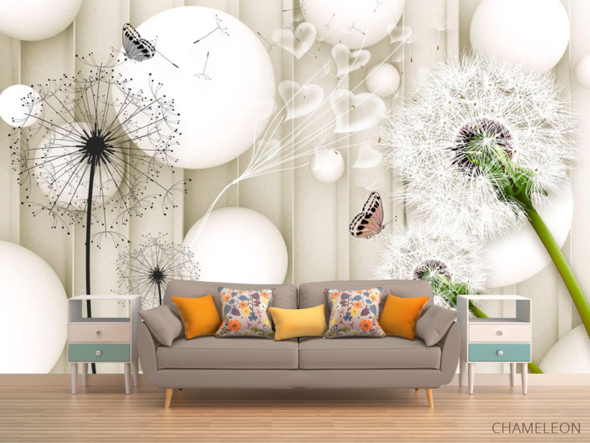 Фотообои 3д одуванчики - 1