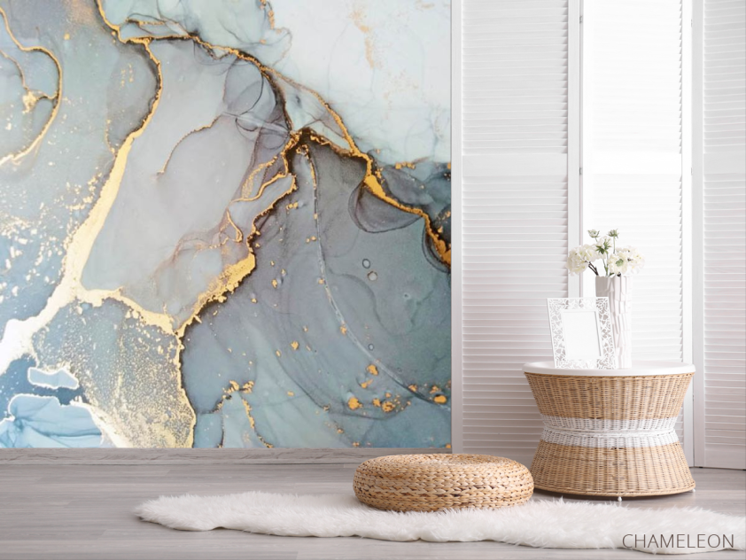 Фотошпалери fluid art Золотий - 2