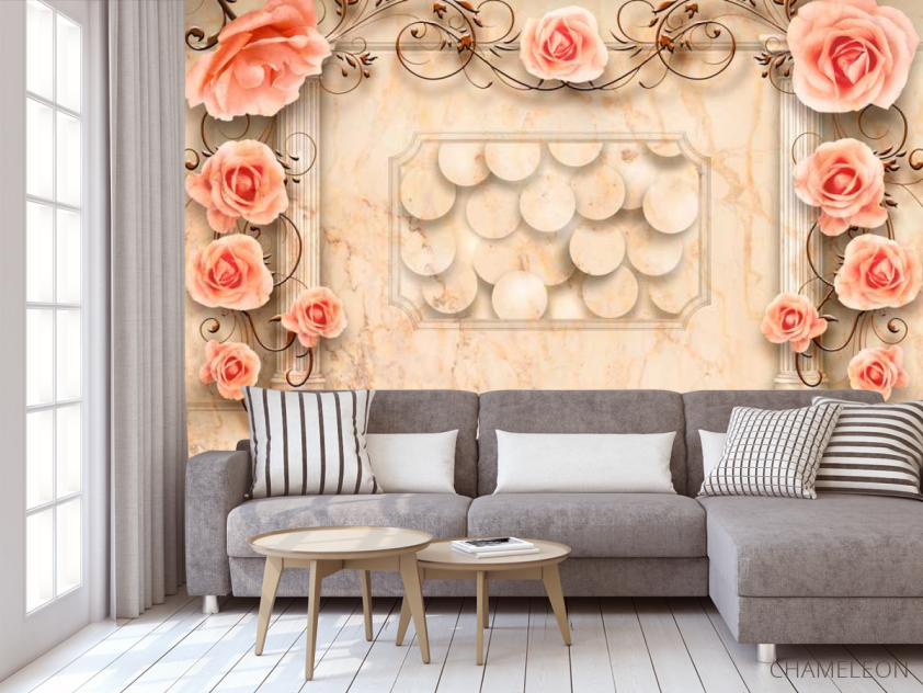 Фотообои 3D цветы - 3