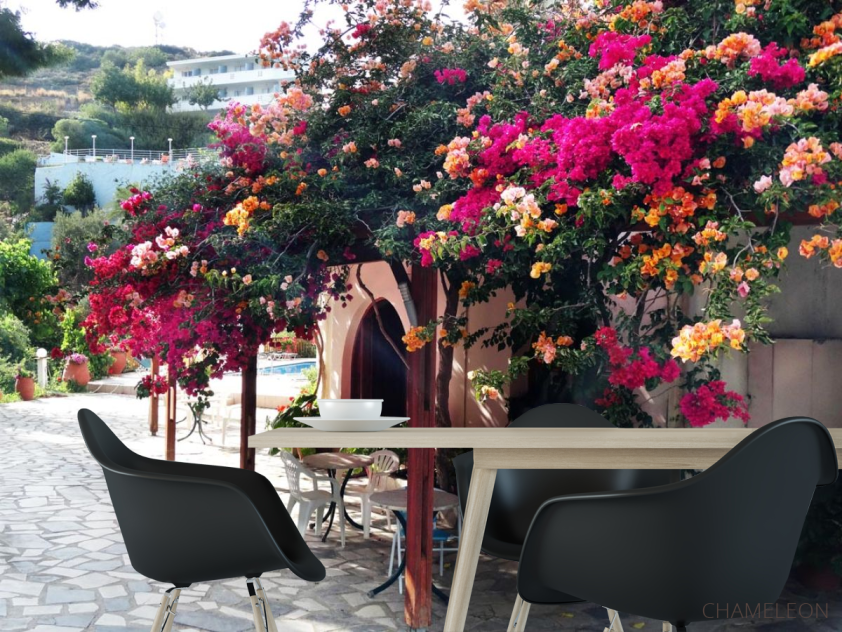 Фотошпалери квітковий дворик - 1