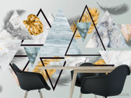 Фотошпалери трикутники з листям - 1