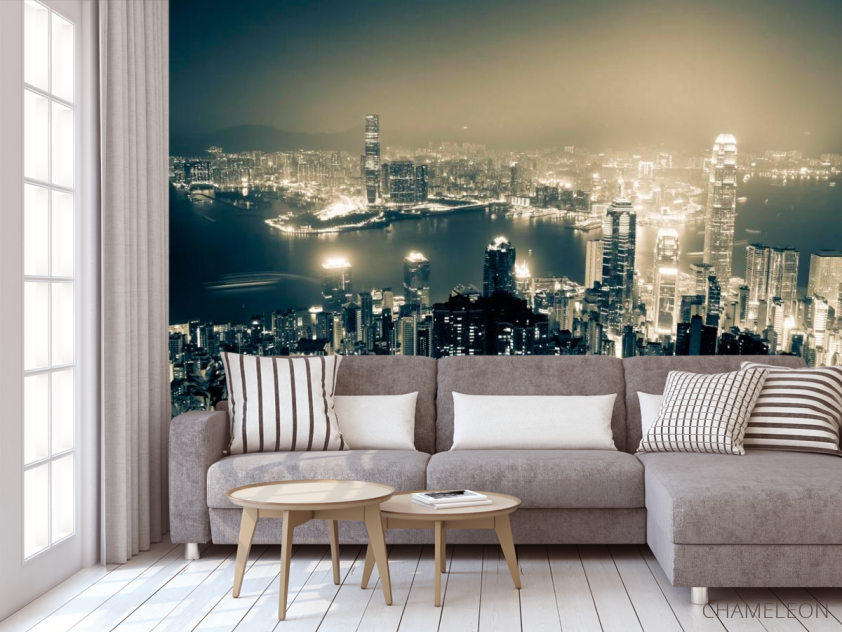 Фотообои Город вода ночь - 3