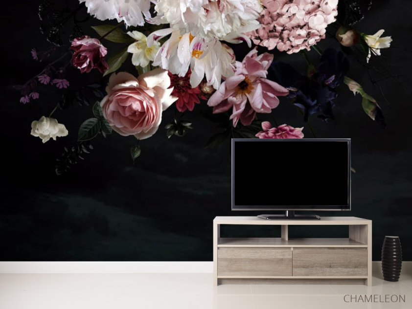 Фотообои Цветы на чорном фоне - 2