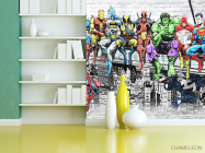 Фотошпалери Фреска арка з фламінго - 3