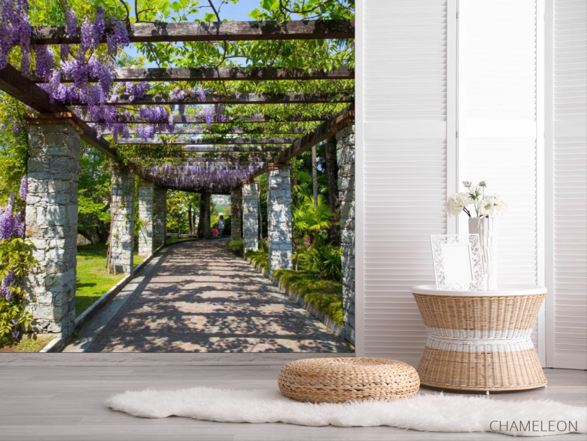 Фотошпалери Арка з гліцинією - 2