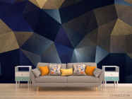 Фотообои 3д стена из ромбов - 1