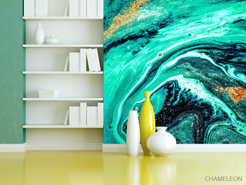 Фотошпалери Fluid art зелений - 3