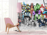 Фотошпалери Фреска арка з фламінго - 4