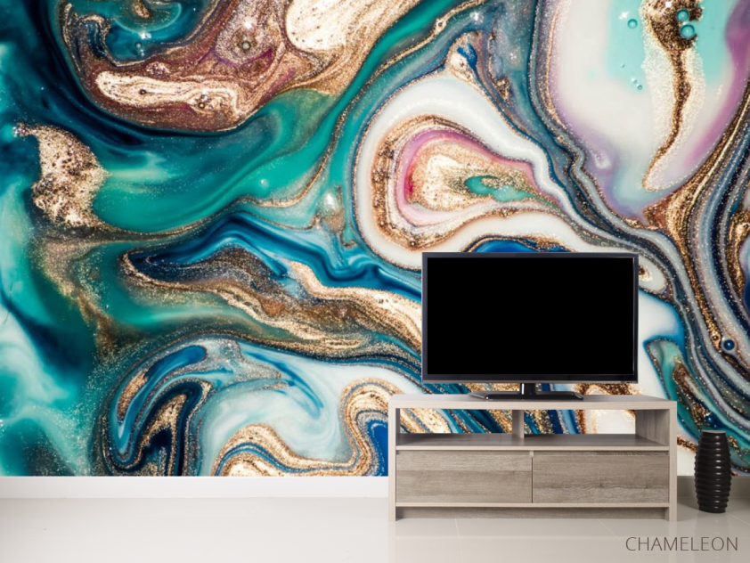 Фотообои Золотой Fluid art - 2