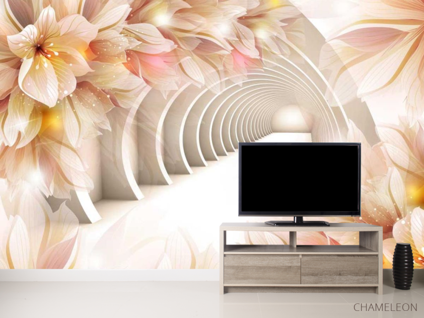 Фотообои Тонель из цветов - 2