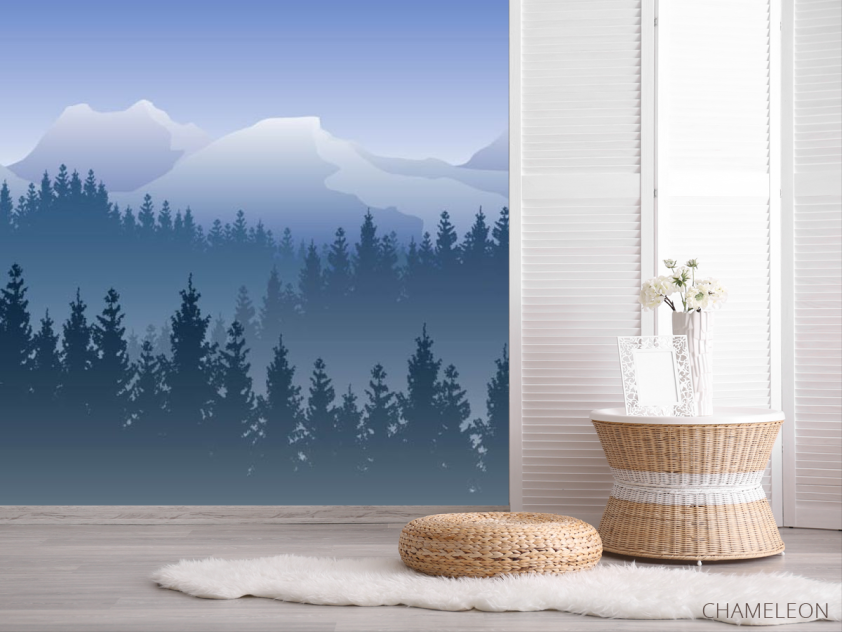 Фотошпалери ліс в тумані - 2