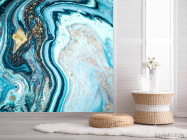 Фотошпалери Fluid Art блакитний - 2