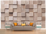 Фотообои 3D  брус - 1