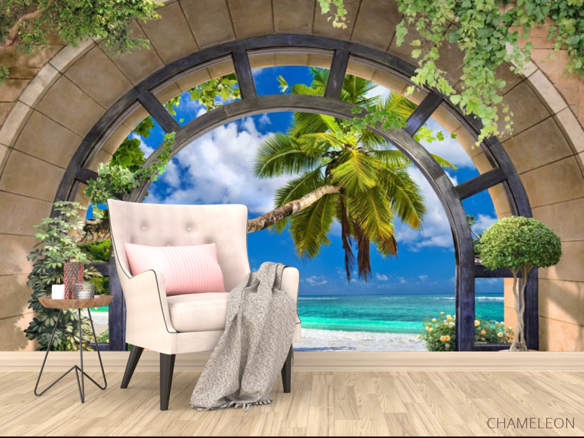 Фотообои Вид на пальму - 4