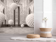 Фотошпалери 3д кулі в арках - 2