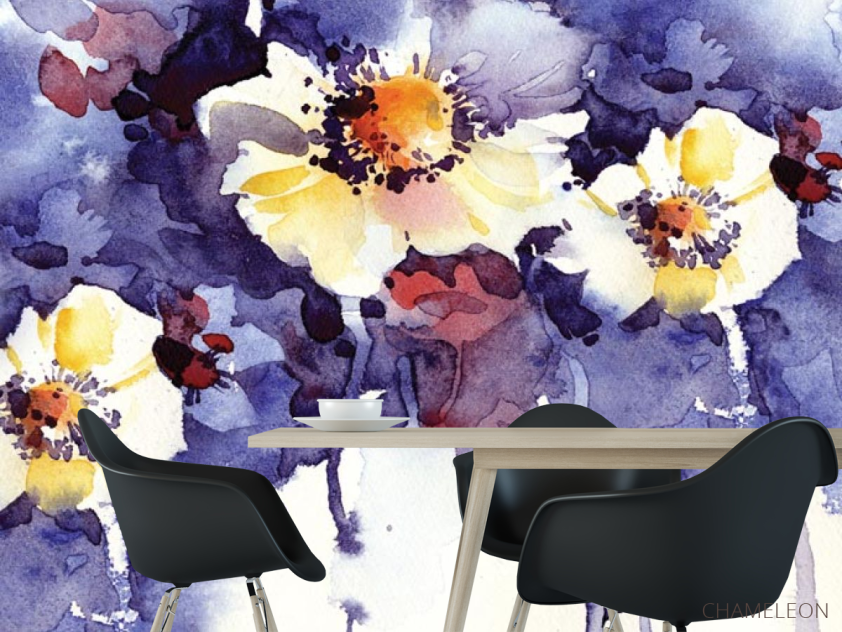 Фотошпалери Акварельні квіти - 1