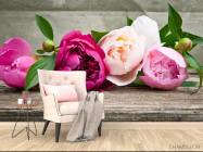 Фотообои розовые пионы - 4