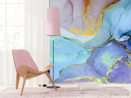 Фотошпалери Синьо-фіолетовий флюїд - 4