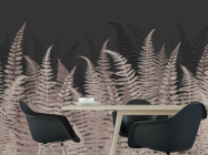 Фотошпалери листя папороті коричневі - 1