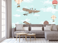 Фотообои воздушные шары и самолеты - 3