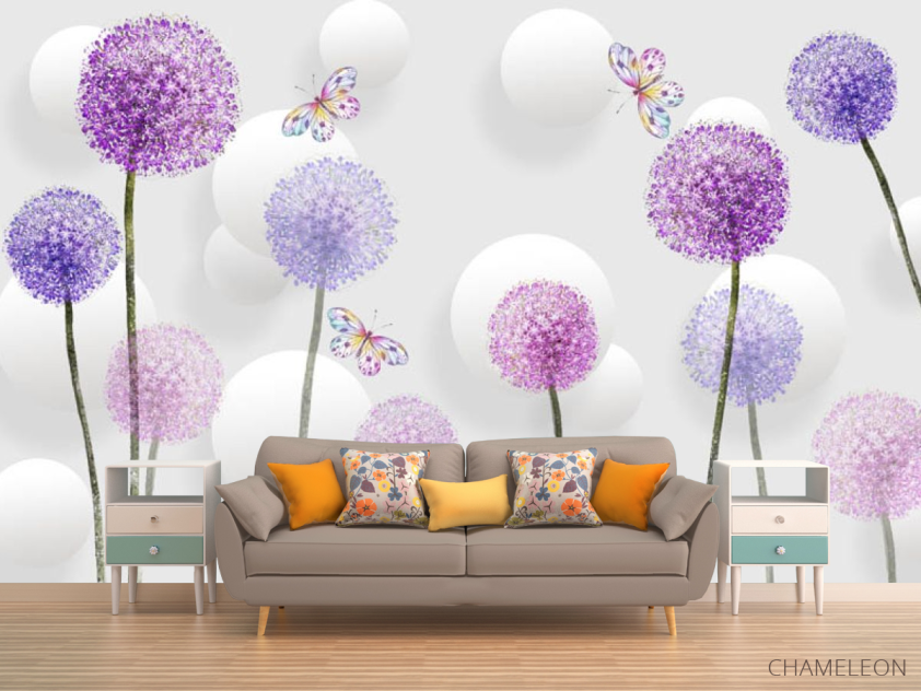 Фотообои цветные одуванчики - 1