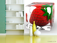 Фотошпалери Полуниця по льоду - 3