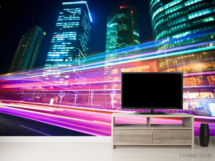 Фотообои Цветомузыка ночного города - 2