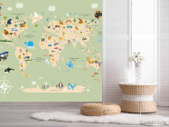Шпалери в дитячу Карта - 2