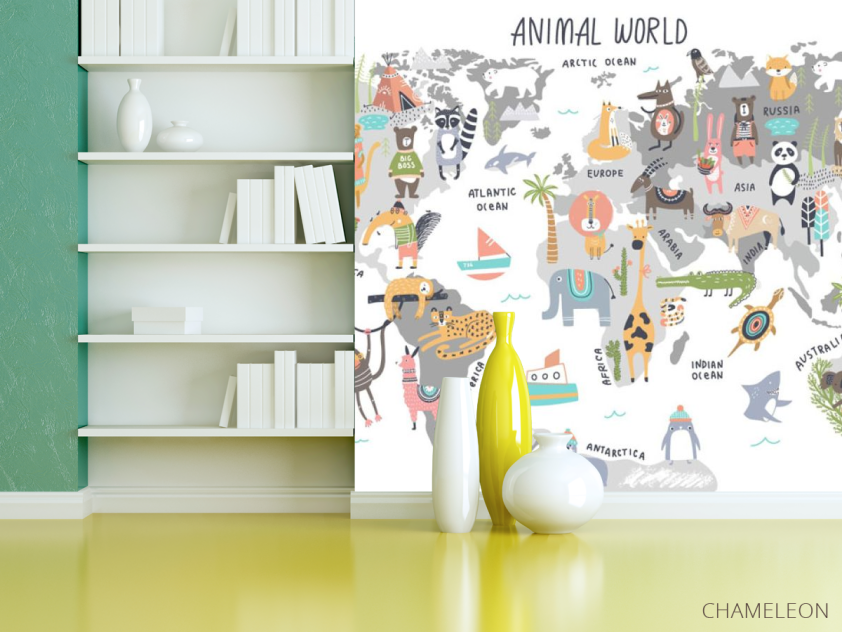 Фотошпалери Дитяча карта - 3