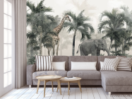 Фотообои Пальмы и тропические животные - 3