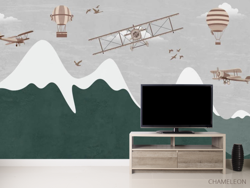 Фотообои Горы и самолётики - 2