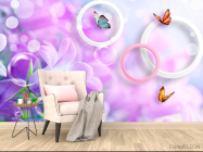 Фотообои фиолнтовый цветок - 4