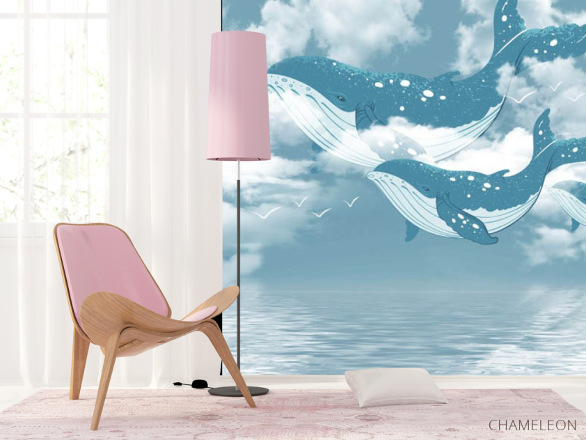 Фотошпалери синій кит - 4