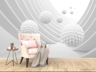 Фотообои Шары 3д в тонелле - 4