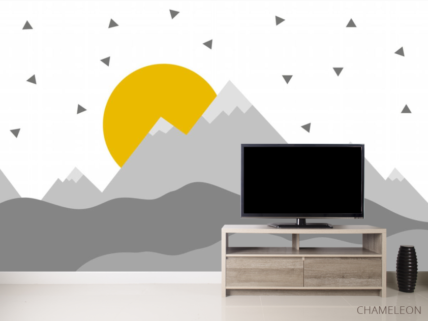 Фотообои Солнце в горах в детскую - 2