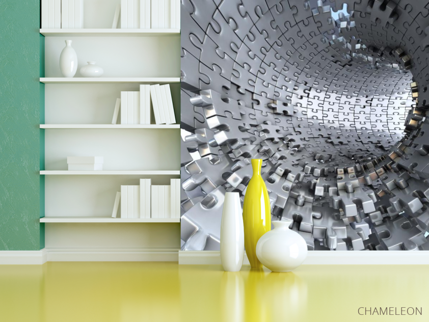 Фотошпалери Тунель з пазлів - 3