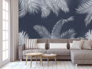 Фотообои Листья на синем - 3