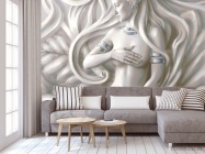 Фотообои Абстрактная девушка с эффектом 3д - 3