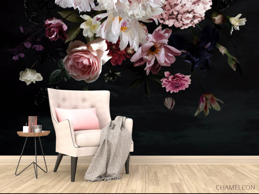 Фотообои Цветы на чорном фоне - 4